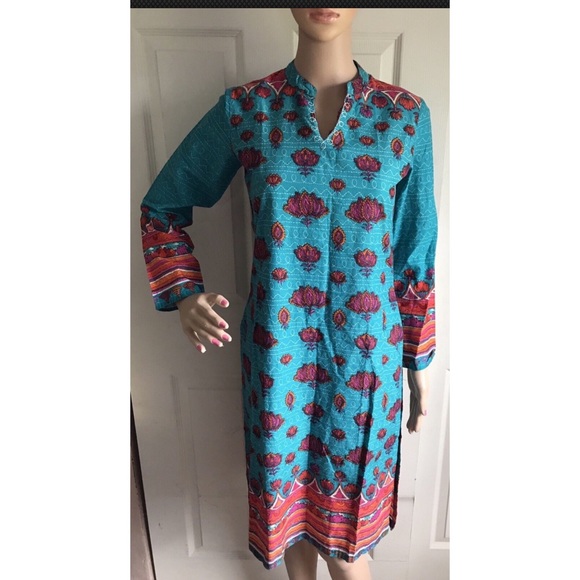 Biba dress ethnic bohemian boho peasant Sz 32 - Picture 1 of 5